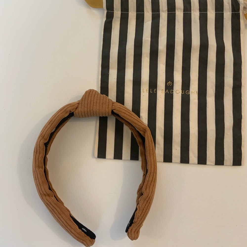 Lele Sadoughi Brown Knot Headband